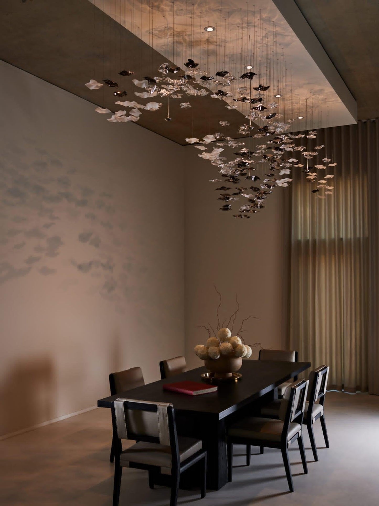 Tidal Art Glass Chandelier (With Canopy)
