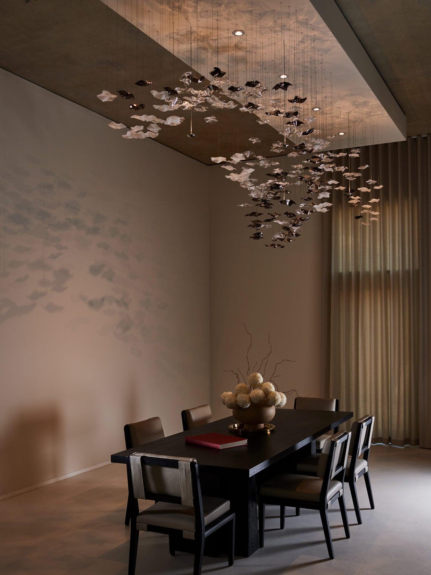 Tidal Art Glass Chandelier (With Canopy)