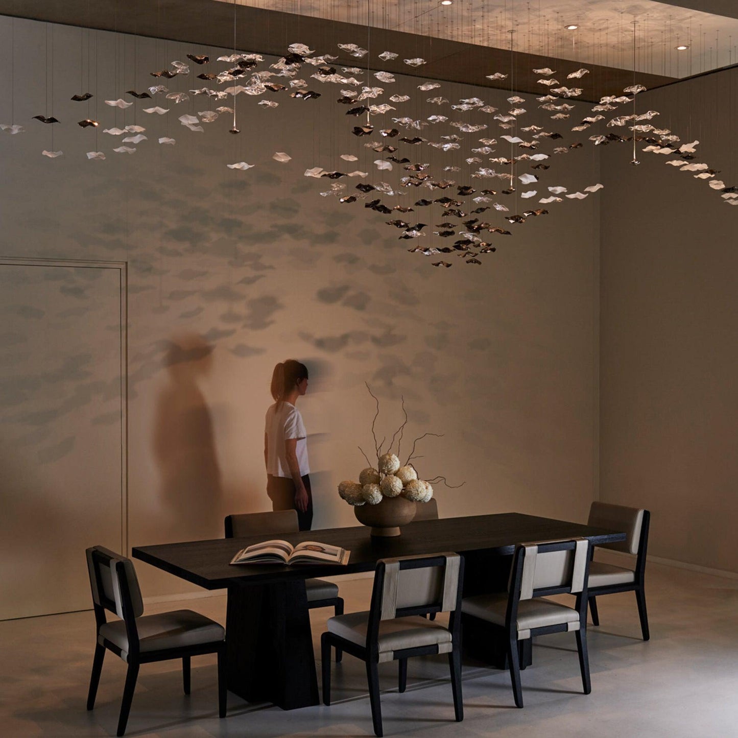 Tidal Art Glass Chandelier (With Canopy)