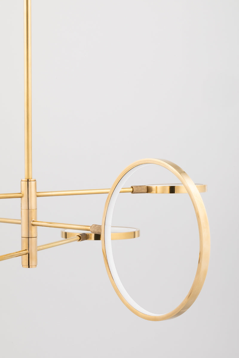 Saturn Modern Brass Chandelier