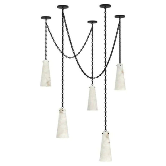 Charlene Marble Modern 5-Light Chandelier( customize one plate/25' hanging height)