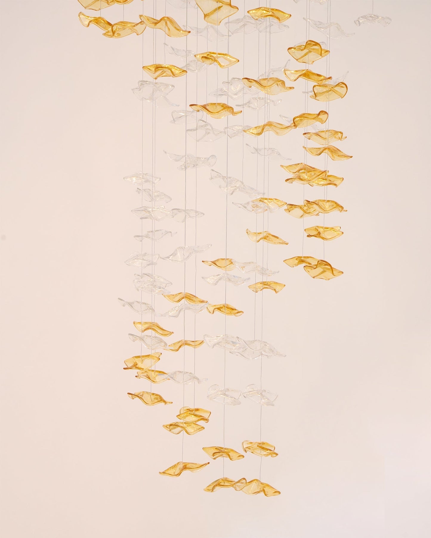 Tidal Art Glass Chandelier (With Canopy)