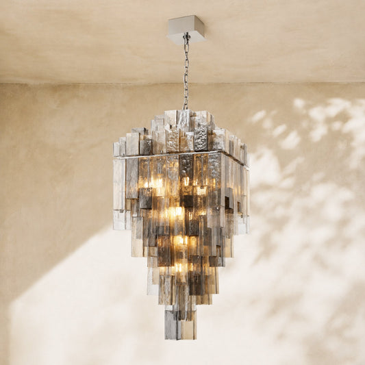 Altesa Square Glass Chandelier 20-Light