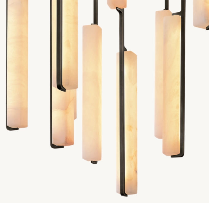 Audubon Alabaster Linear Chandelier 54"