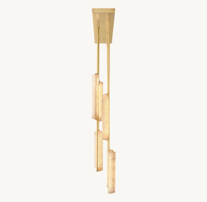 Audubon Alabaster Linear Chandelier 54"