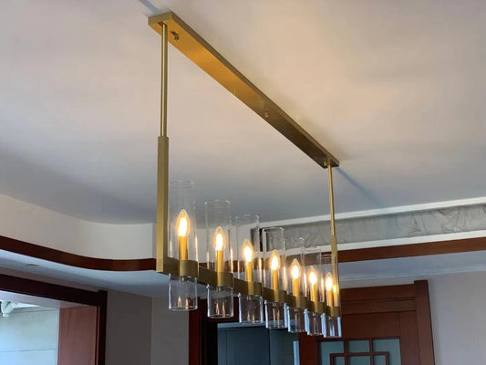 Ravelle Glass Linear Chandelier 50"(customized)