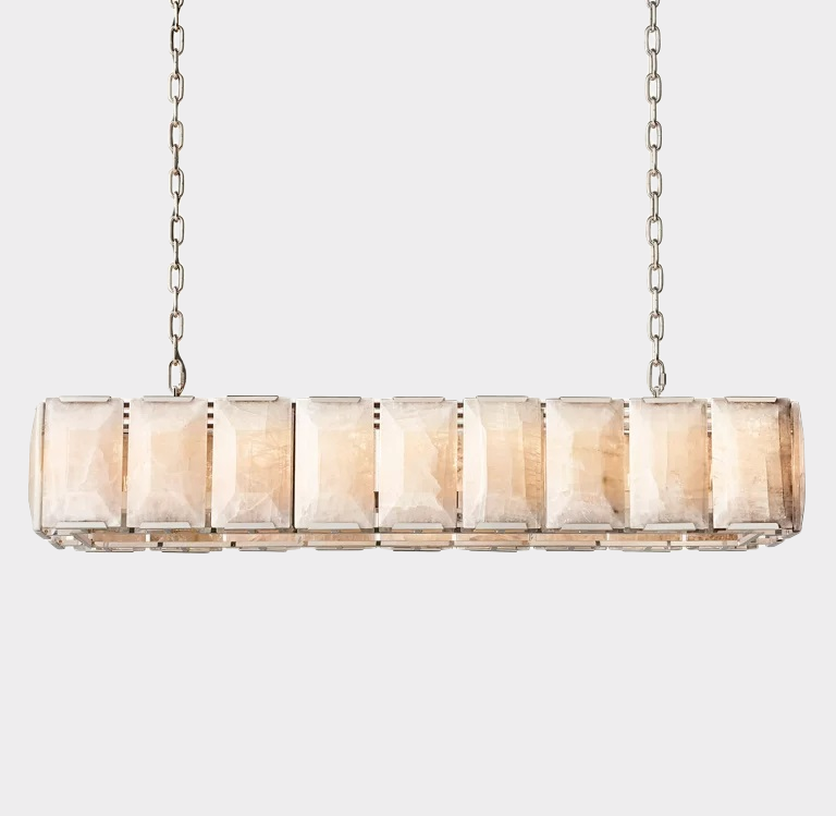 Harlow Calcite Rectangular Chandelier 55"