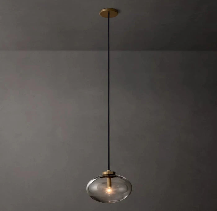 Cabrette Clear Glass Pendant 10''