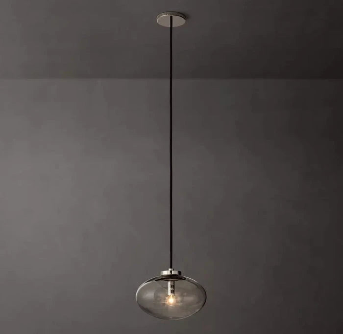 Cabrette Clear Glass Pendant 10''